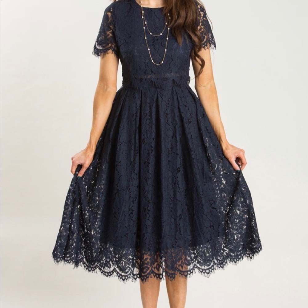 Beautiful Navy Lace Dress